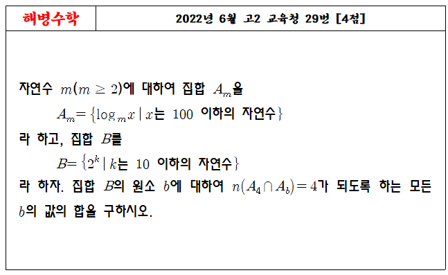 2022년 고2 6월 교육청 29번
