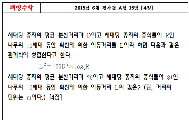 2014년 6월 평가원 A형 15번