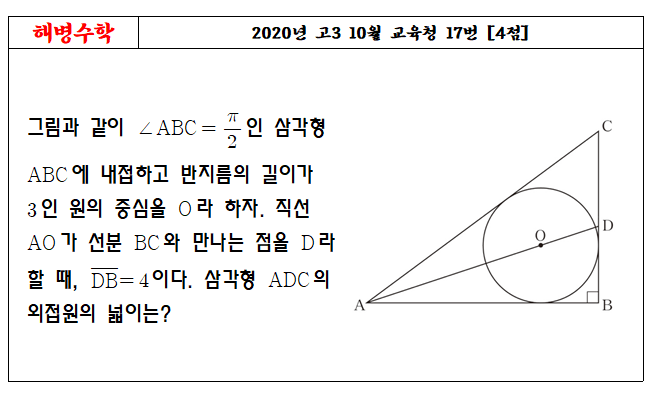 2020년 고3 10월 교육청 17번