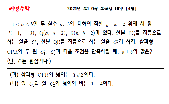 2021년 고1 9월 교육청 19번