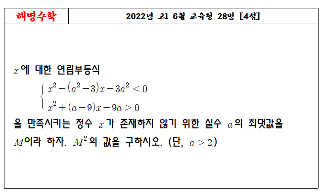 2022년 고1 6월 교육청 28번