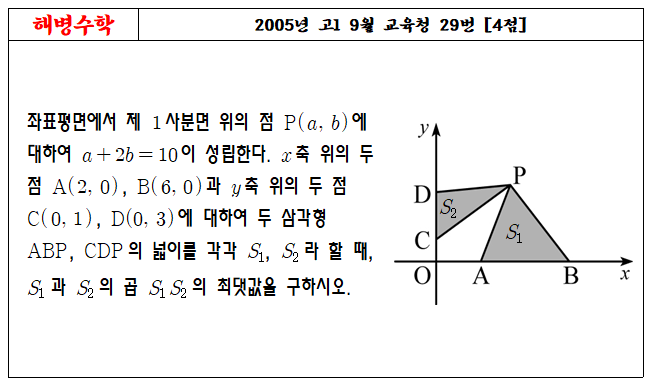 2005년 고1 9월 교육청 29번