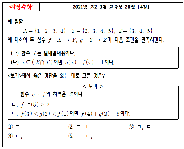 2021년 고2 3월 교육청 20번