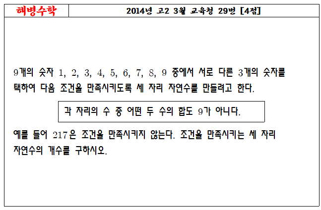 2014년 고2 3월 교육청 29번