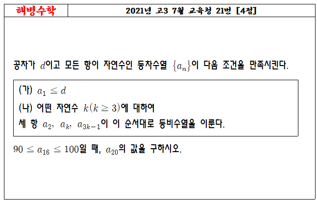 2021년 고3 7월 교육청 21번