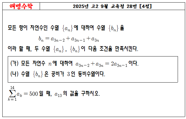 2025년 고2 9월 교육청 28번